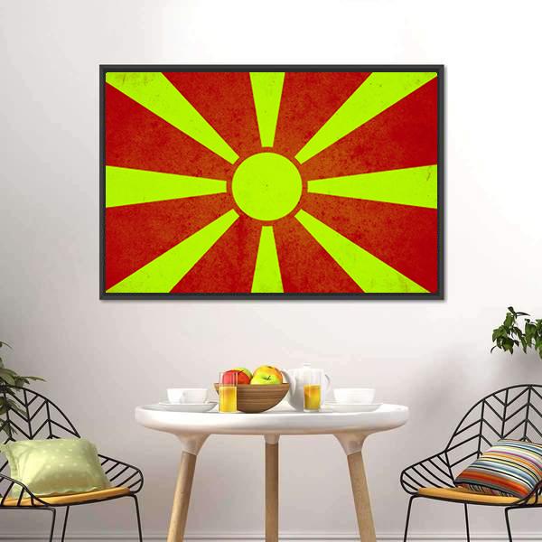 Macedonia Flag Canvas Wall Art-3 Horizontal-Gallery Wrap-25" x 16"-Tiaracle