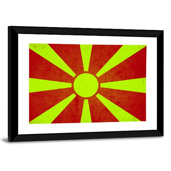 Macedonia Flag Canvas Wall Art-3 Horizontal-Gallery Wrap-25" x 16"-Tiaracle
