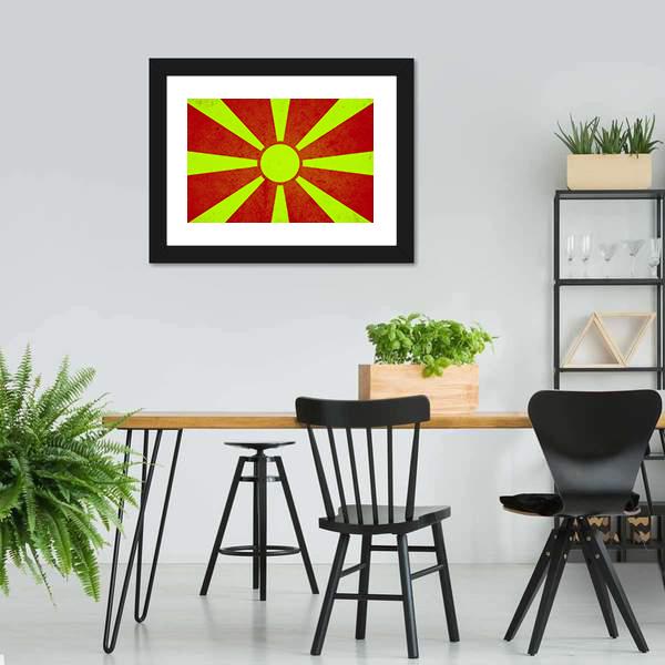 Macedonia Flag Canvas Wall Art-3 Horizontal-Gallery Wrap-25" x 16"-Tiaracle