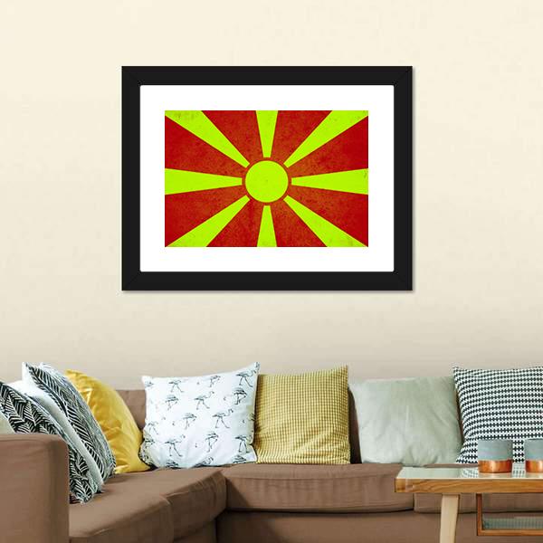 Macedonia Flag Canvas Wall Art-3 Horizontal-Gallery Wrap-25" x 16"-Tiaracle
