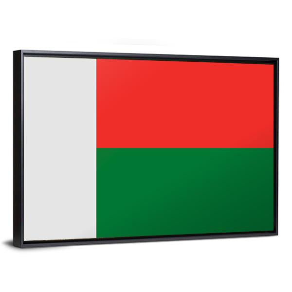 Madagascar Flag Canvas Wall Art-3 Horizontal-Gallery Wrap-25" x 16"-Tiaracle