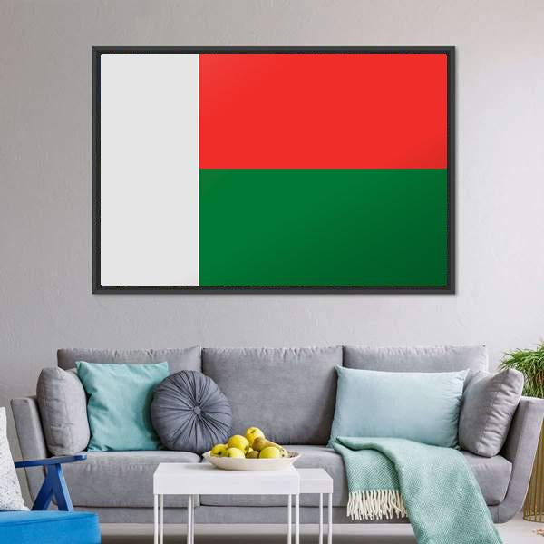 Madagascar Flag Canvas Wall Art-3 Horizontal-Gallery Wrap-25" x 16"-Tiaracle