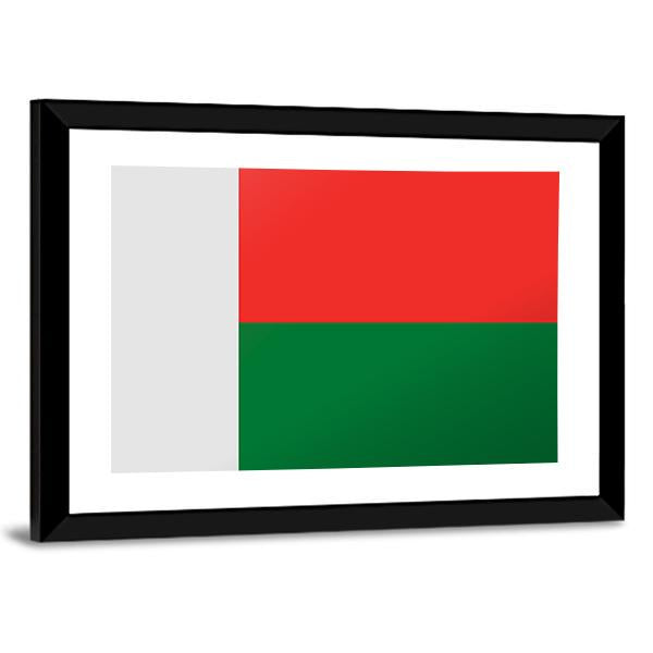 Madagascar Flag Canvas Wall Art-3 Horizontal-Gallery Wrap-25" x 16"-Tiaracle