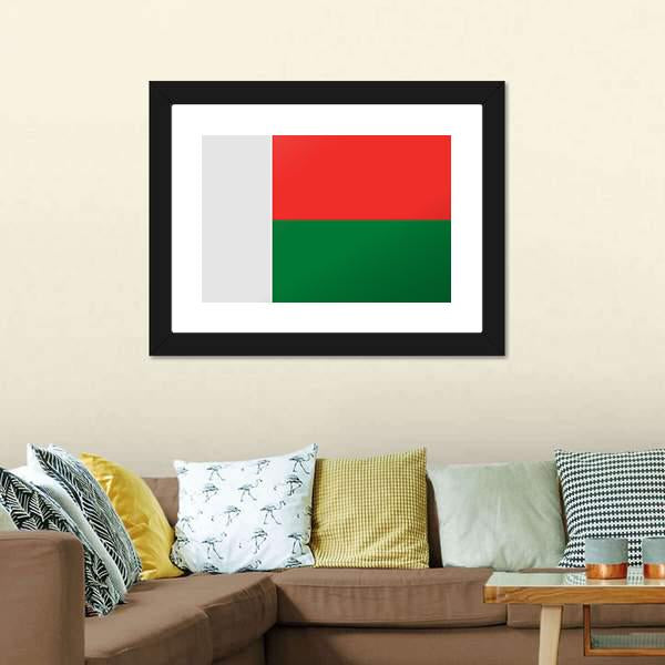 Madagascar Flag Canvas Wall Art-3 Horizontal-Gallery Wrap-25" x 16"-Tiaracle