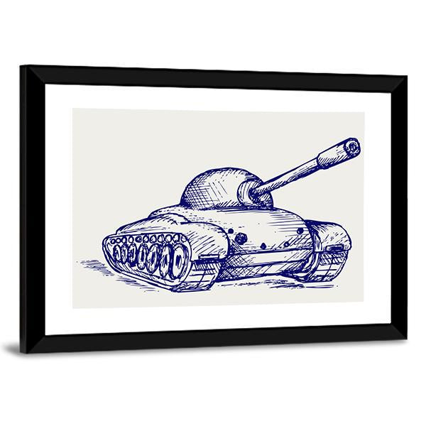 Main Battle Tank Canvas Wall Art-3 Horizontal-Gallery Wrap-25" x 16"-Tiaracle