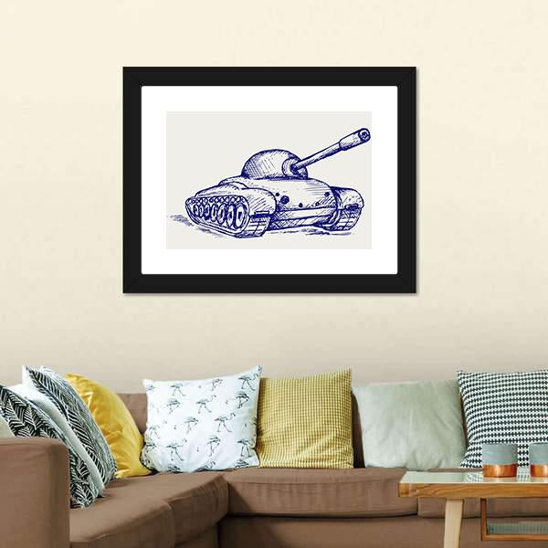 Main Battle Tank Canvas Wall Art-3 Horizontal-Gallery Wrap-25" x 16"-Tiaracle