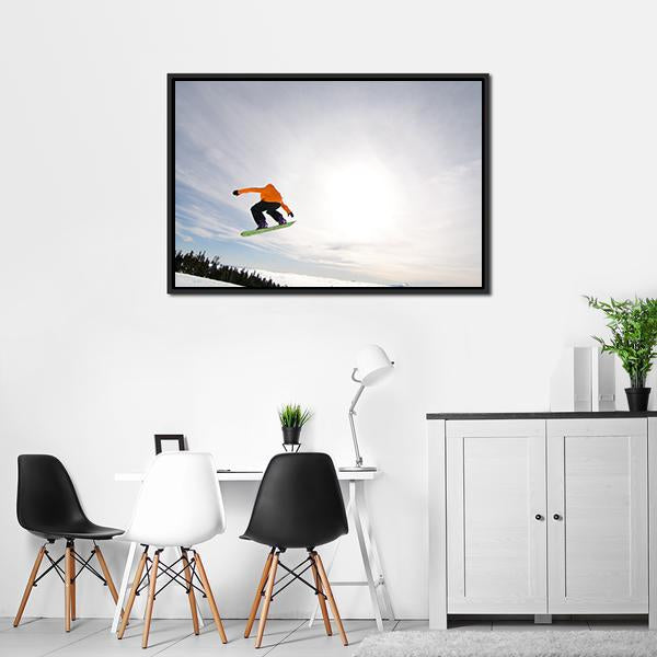 Male Snowboarder Canvas Wall Art-3 Horizontal-Gallery Wrap-25" x 16"-Tiaracle