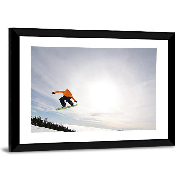 Male Snowboarder Canvas Wall Art-3 Horizontal-Gallery Wrap-25" x 16"-Tiaracle