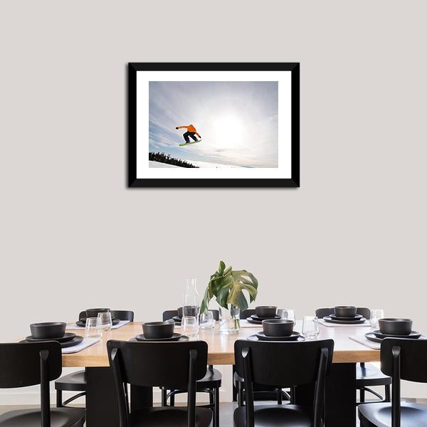 Male Snowboarder Canvas Wall Art-3 Horizontal-Gallery Wrap-25" x 16"-Tiaracle