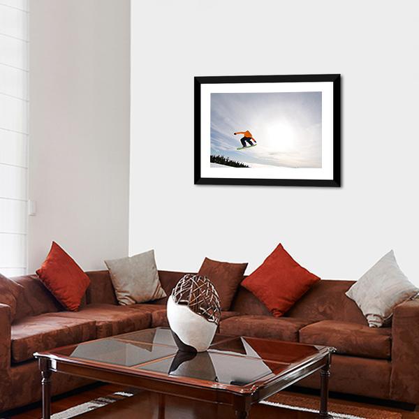 Male Snowboarder Canvas Wall Art-3 Horizontal-Gallery Wrap-25" x 16"-Tiaracle