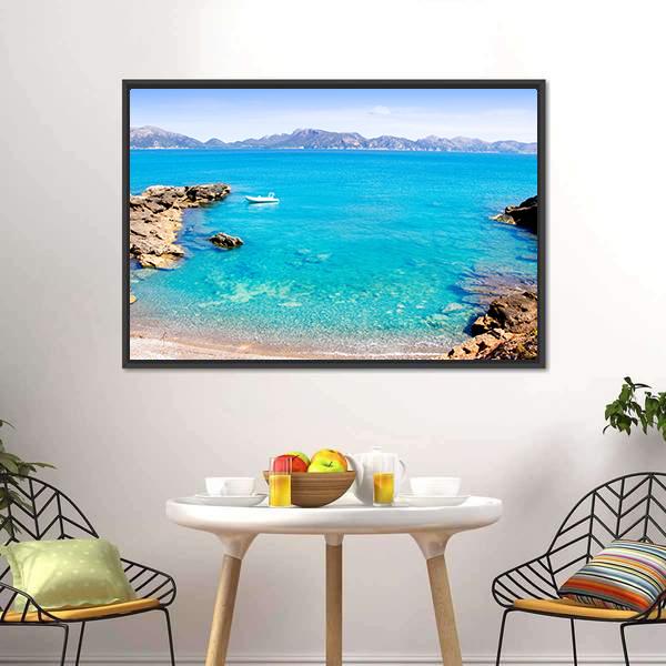 Mallorca La Victoria Beach Canvas Wall Art-3 Horizontal-Gallery Wrap-25" x 16"-Tiaracle