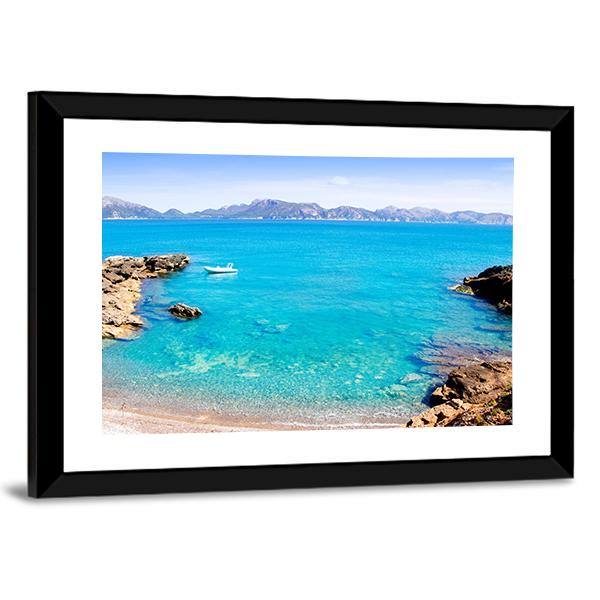 Mallorca La Victoria Beach Canvas Wall Art-3 Horizontal-Gallery Wrap-25" x 16"-Tiaracle