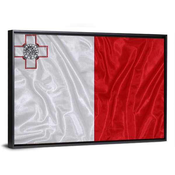 Malta Flag Canvas Wall Art-3 Horizontal-Gallery Wrap-25" x 16"-Tiaracle