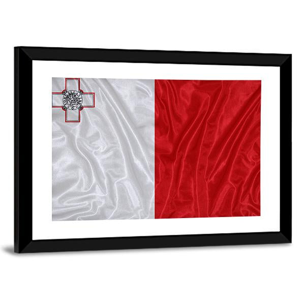 Malta Flag Canvas Wall Art-3 Horizontal-Gallery Wrap-25" x 16"-Tiaracle