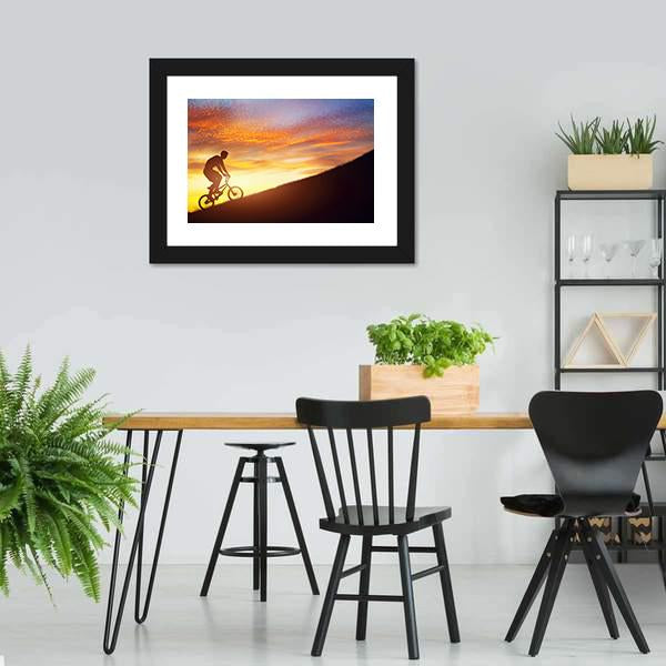 Man Riding Bmx Bike Canvas Wall Art-3 Horizontal-Gallery Wrap-25" x 16"-Tiaracle