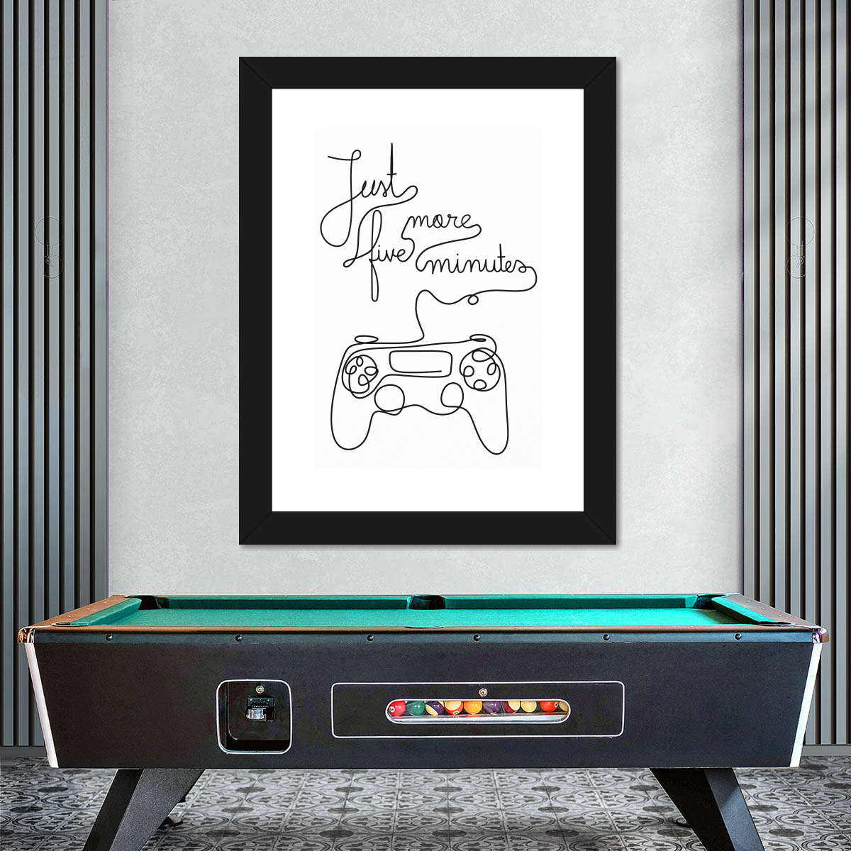 Ein Line Gamer Zitat Wandkunst