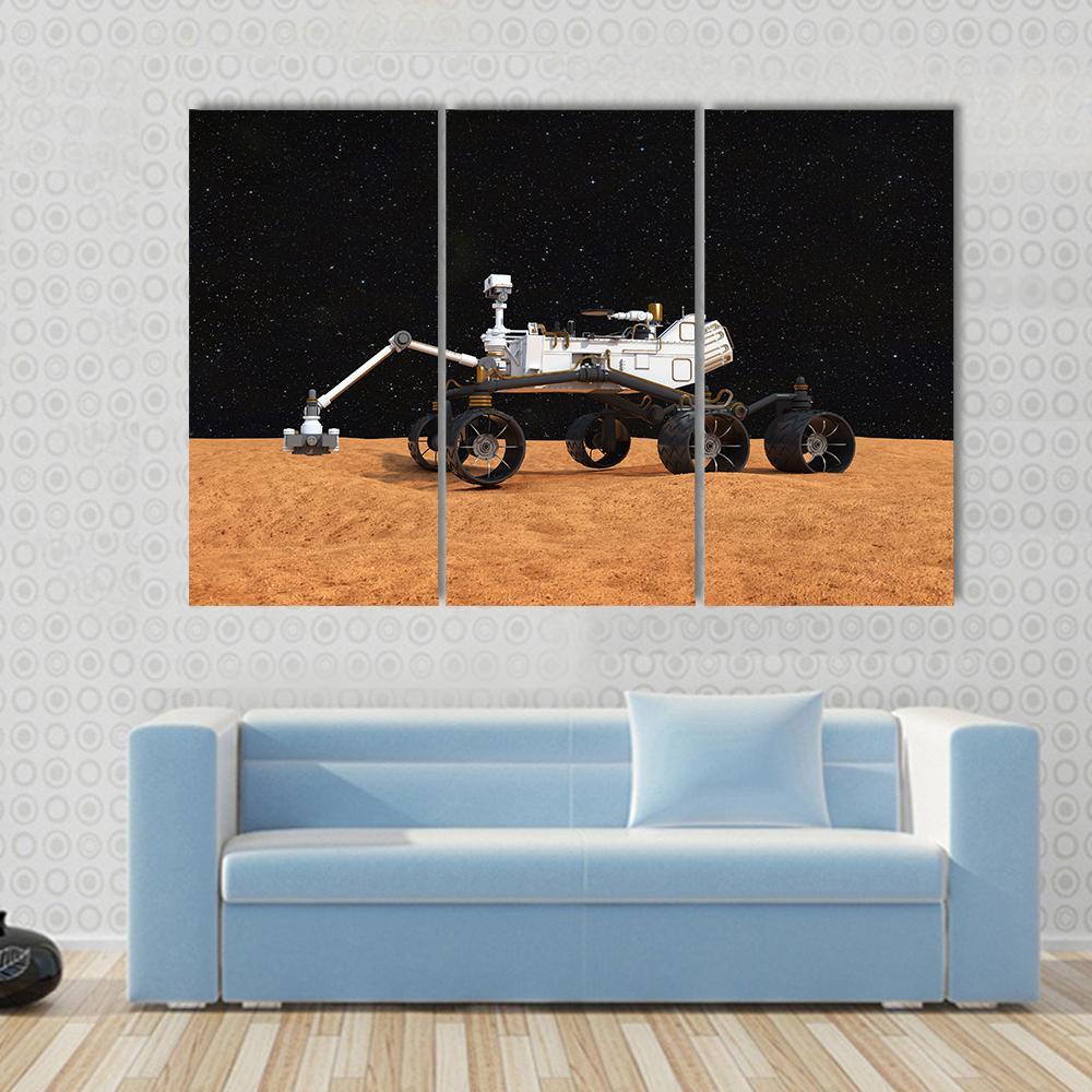 Curiosity Mars Rover Canvas Wall Art-3 Horizontal-Gallery Wrap-37" x 24"-Tiaracle