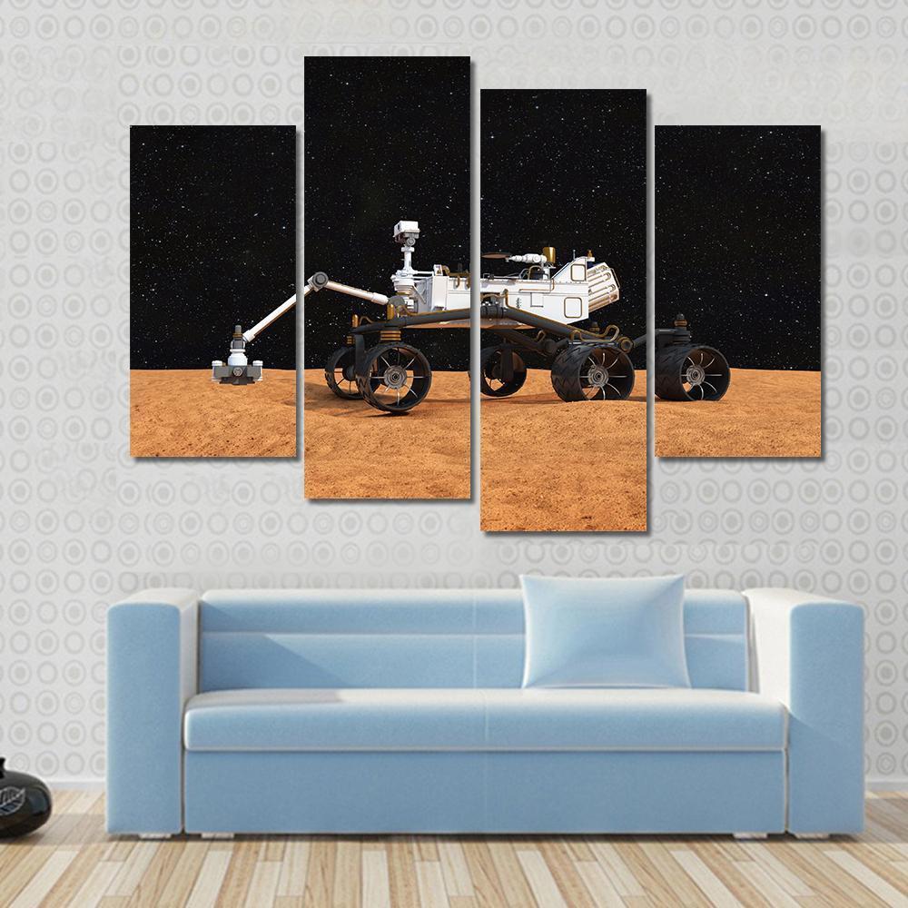 Curiosity Mars Rover Canvas Wall Art-4 Pop-Gallery Wrap-50" x 32"-Tiaracle