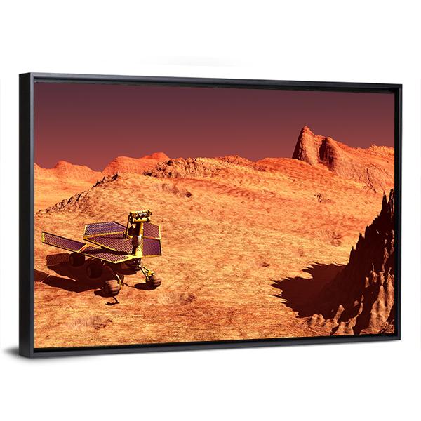 Mars Rover On Mars Canvas Wall Art-3 Horizontal-Gallery Wrap-25" x 16"-Tiaracle