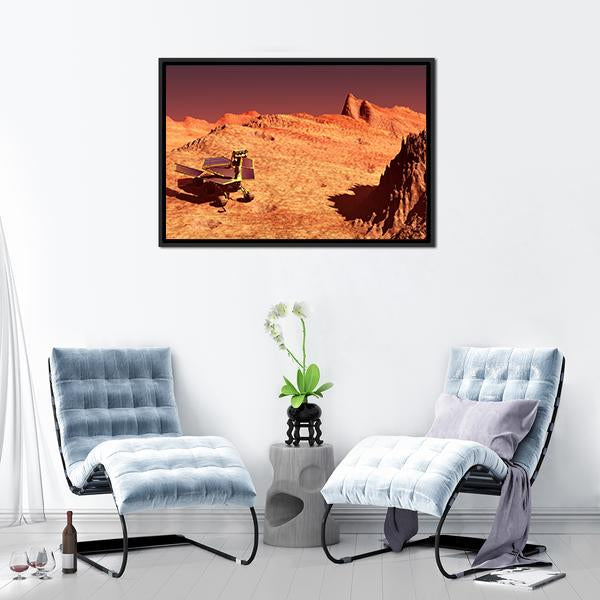 Mars Rover On Mars Canvas Wall Art-3 Horizontal-Gallery Wrap-25" x 16"-Tiaracle