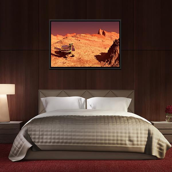 Mars Rover On Mars Canvas Wall Art-3 Horizontal-Gallery Wrap-25" x 16"-Tiaracle