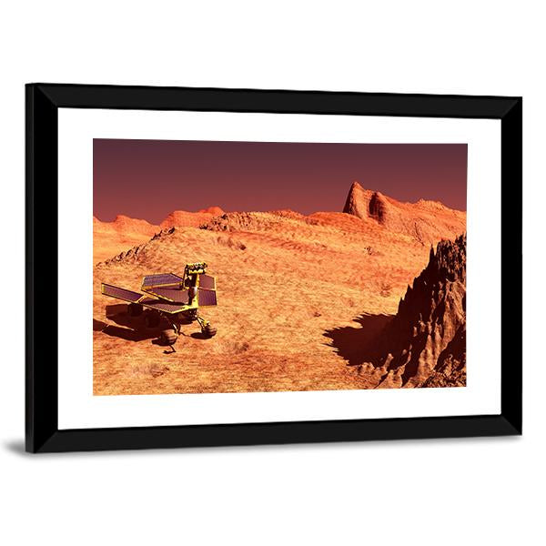 Mars Rover On Mars Canvas Wall Art-3 Horizontal-Gallery Wrap-25" x 16"-Tiaracle