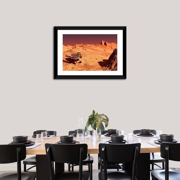 Mars Rover On Mars Canvas Wall Art-3 Horizontal-Gallery Wrap-25" x 16"-Tiaracle