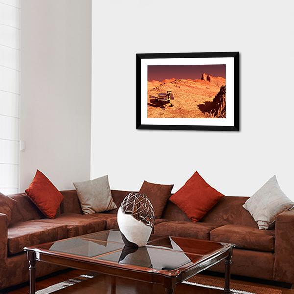 Mars Rover On Mars Canvas Wall Art-3 Horizontal-Gallery Wrap-25" x 16"-Tiaracle