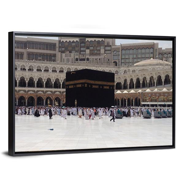 Masjid Al Haram Mecca Canvas Wall Art-3 Horizontal-Gallery Wrap-25" x 16"-Tiaracle