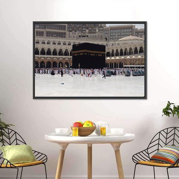 Masjid Al Haram Mecca Canvas Wall Art-3 Horizontal-Gallery Wrap-25" x 16"-Tiaracle