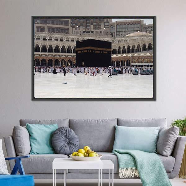 Masjid Al Haram Mecca Canvas Wall Art-3 Horizontal-Gallery Wrap-25" x 16"-Tiaracle