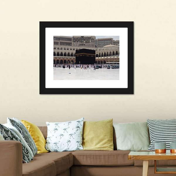 Masjid Al Haram Mecca Canvas Wall Art-3 Horizontal-Gallery Wrap-25" x 16"-Tiaracle