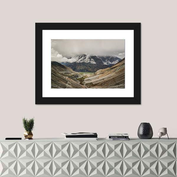 Mastuj River & Valley Canvas Wall Art-1 Piece-Framed Print-20" x 16"-Tiaracle