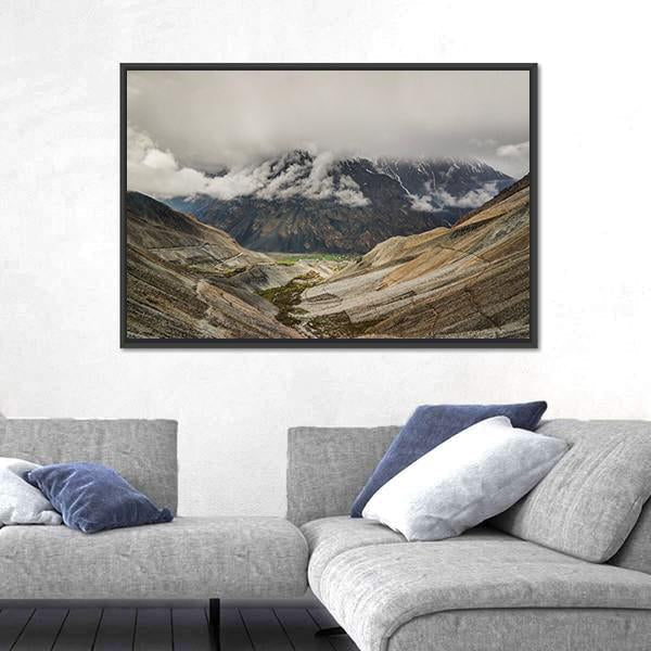 Mastuj River & Valley Canvas Wall Art-3 Horizontal-Gallery Wrap-25" x 16"-Tiaracle