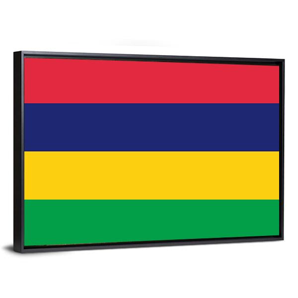 Mauritius Flag Canvas Wall Art-3 Horizontal-Gallery Wrap-25" x 16"-Tiaracle