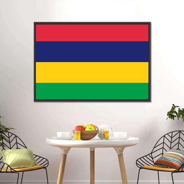 Mauritius Flag Canvas Wall Art-3 Horizontal-Gallery Wrap-25" x 16"-Tiaracle