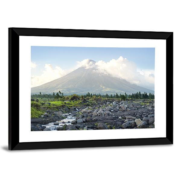 Mayon Volcano Philippines Canvas Wall Art-3 Horizontal-Gallery Wrap-25" x 16"-Tiaracle