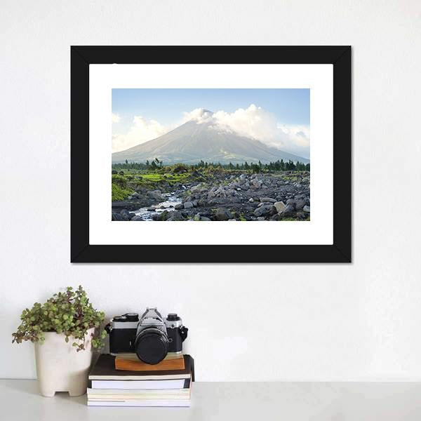 Mayon Volcano Philippines Canvas Wall Art-3 Horizontal-Gallery Wrap-25" x 16"-Tiaracle