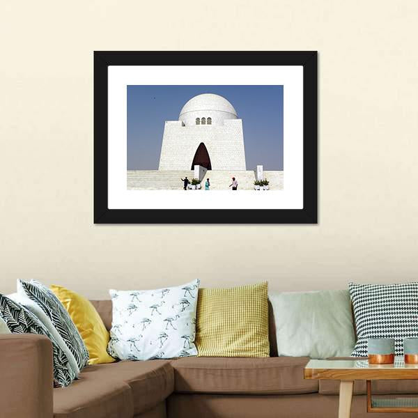 Mazar-E-Quaid Karachi Canvas Wall Art-1 Piece-Framed Print-20" x 16"-Tiaracle