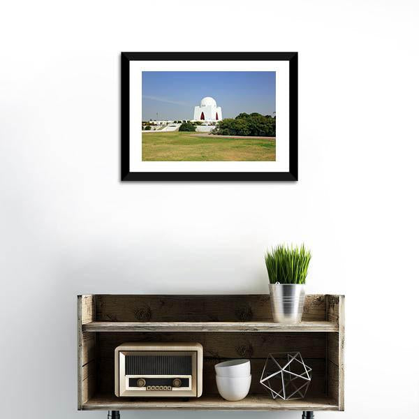 Mazar-E-Quaid Pakistan Canvas Wall Art-1 Piece-Framed Print-20" x 16"-Tiaracle