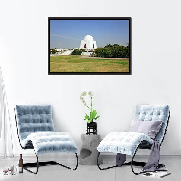 Mazar-E-Quaid Pakistan Canvas Wall Art-3 Horizontal-Gallery Wrap-25" x 16"-Tiaracle