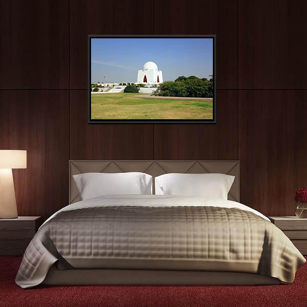 Mazar-E-Quaid Pakistan Canvas Wall Art-3 Horizontal-Gallery Wrap-25" x 16"-Tiaracle