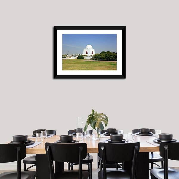 Mazar-E-Quaid Pakistan Canvas Wall Art-3 Horizontal-Gallery Wrap-25" x 16"-Tiaracle