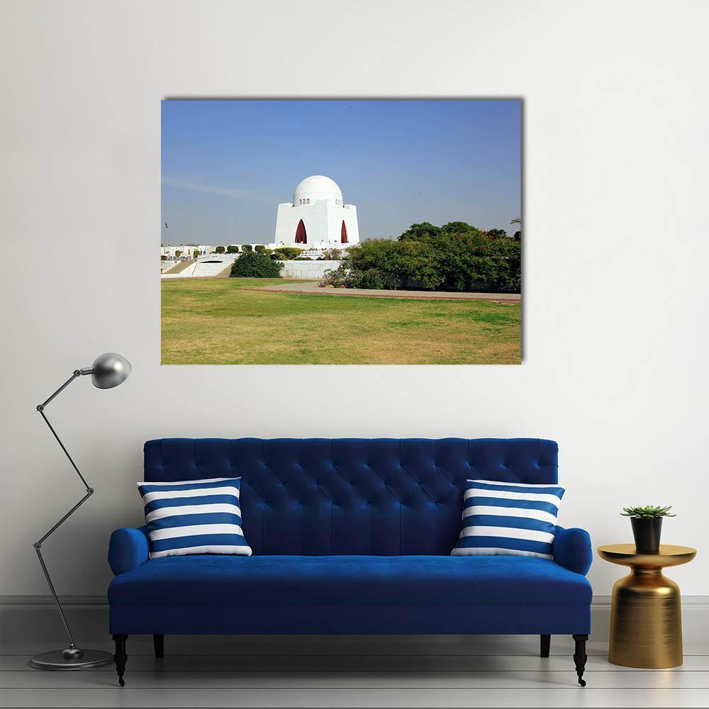 Mazar-E-Quaid Pakistan Canvas Wall Art-1 Piece-Gallery Wrap-48" x 32"-Tiaracle