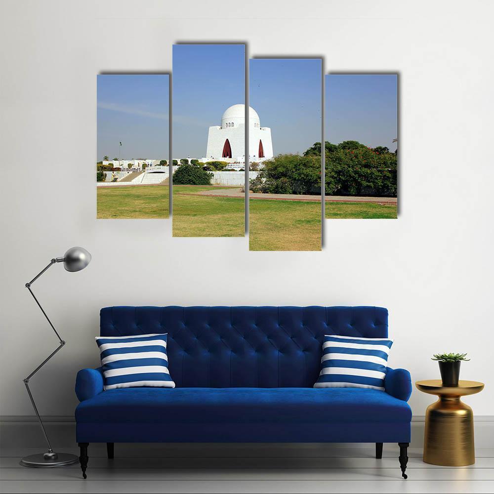 Mazar-E-Quaid Pakistan Canvas Wall Art-4 Pop-Gallery Wrap-50" x 32"-Tiaracle