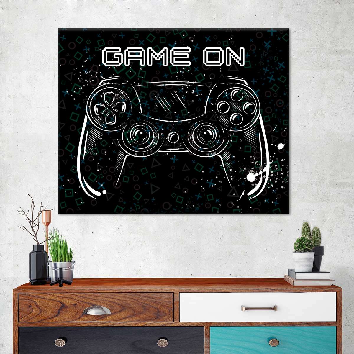 وال آرٹ پر سیاہ کھیل