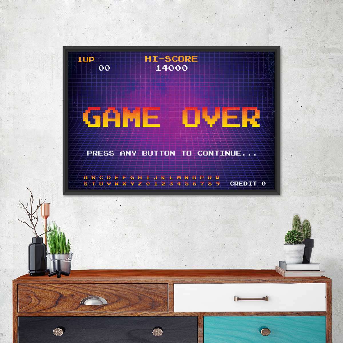 Spiel über Bildschirmwandkunst