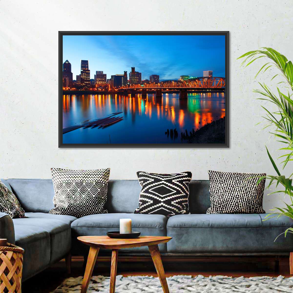 Portland Dusk Lights Wall Art