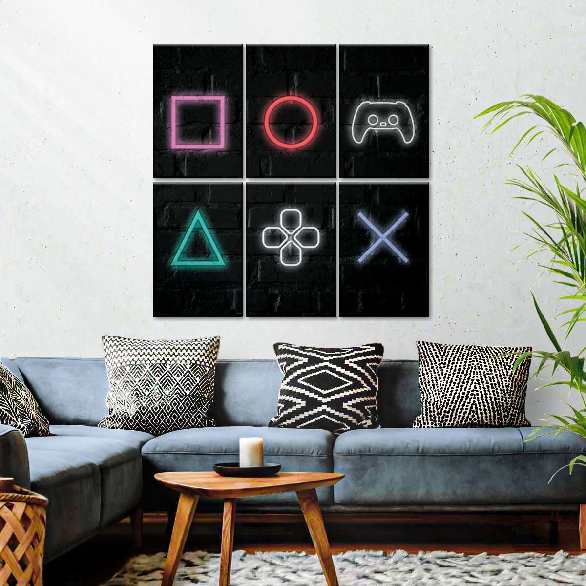 PlayStation Game Buttons Wandkunst