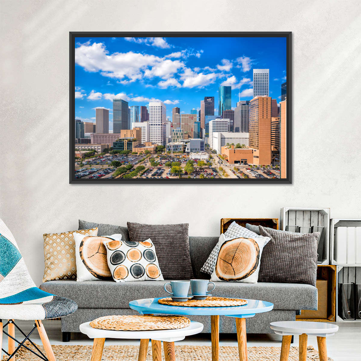 Downtown Houston Skyline Wandkunst